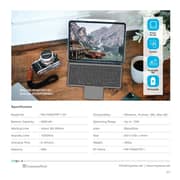 Pawa Tri-Fold Wireless Keyboard With Touchpad Grey - PW-PKW2T5F1