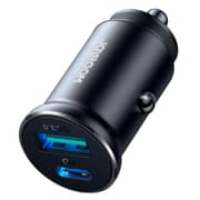 Joyroom mini Metal Car Charger 30W A+C - Black - JR-CCN05