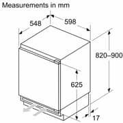 Bosch Series 4 Under Counter Refrigerator 134L Silver - KUR21VFE0M