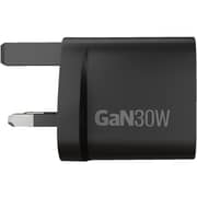 Heatz Gan Digital Display Adapter 30W with Type C to C Cable Black - ZA17
