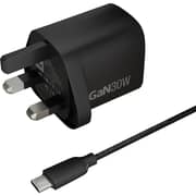 Heatz Gan Digital Display Adapter 30W with Type C to C Cable Black - ZA17