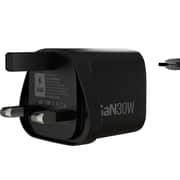 Heatz Gan Digital Display Adapter 30W with Type C to C Cable Black - ZA17