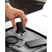 Heatz Gan Digital Display Adapter 30W with Type C to C Cable Black - ZA17