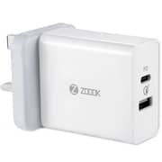 Zoook Charger 48W UK White - ZB-BOLT CHARGE DUO