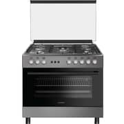 Daewoo 5 Burner Gas Cooker 90cm Silver/Black - DGC-S965PSI