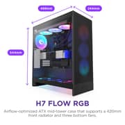 Nzxt Flow RGB ATX Mid Tower Case Black - H7