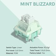 Womier POM Series Lubed Switch Mint - MINT BLIZZARD