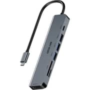 Green Lion 7-in-1 USB-C Hub Grey - GN7N1CHUBGY