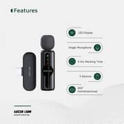 Green Lion 3-in-1 Wireless Microphone Black - GNGM75XMICBK