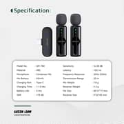 Green Lion 3-in-1 Wireless Microphone Black - GNGM76XMICBK