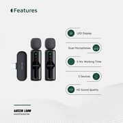 Green Lion 3-in-1 Wireless Microphone Black - GNGM76XMICBK