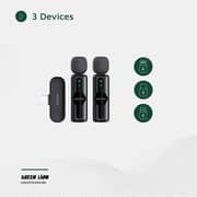 Green Lion 3-in-1 Wireless Microphone Black - GNGM76XMICBK