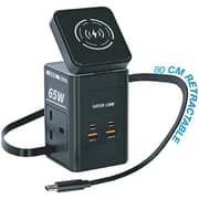 Green Lion 1 Pc GaN Travel Adapter 65W Black - GNGANTR65WBK