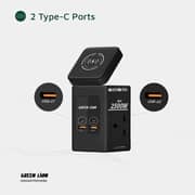 Green Lion 1 Pc GaN Travel Adapter 65W Black - GNGANTR65WBK