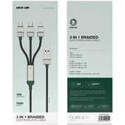Green Lion 3-in-1 USB Cable 1.2m Black - GN3N1EACGNBK