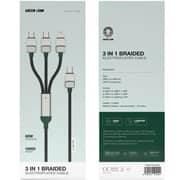 Green Lion 3-in-1 USB Cable 1.2m Black - GN3N1ECCGNBK