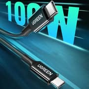 UGREEN Nylon Braided USB-C to USB-C Cable 100W 1m - Black - US300