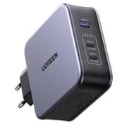 Ugreen Nexode Wall Charger with Type C Cable , 3 Ports Triple Port , 140 Watt Dark Gray - CD289