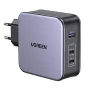 Ugreen Nexode Wall Charger with Type C Cable , 3 Ports Triple Port , 140 Watt Dark Gray - CD289