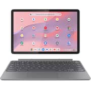 Lenovo Chromebook Duet 11M889 2-in-1 (2024) Laptop - MediaTek Kompanio 838 / 10.95inch WUXGA / 128GB SSD / 8GB RAM / Arm Mali-G57 MC3 GPU / ChromeOS / English Keyboard / Luna Grey / International Version - [83HH0001US] + Inbox Folio Stand + Folio Keyboard