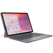 Lenovo Chromebook Duet 11M889 2-in-1 (2024) Laptop - MediaTek Kompanio 838 / 10.95inch WUXGA / 128GB SSD / 8GB RAM / Arm Mali-G57 MC3 GPU / ChromeOS / English Keyboard / Luna Grey / International Version - [83HH0001US] + Inbox Folio Stand + Folio Keyboard