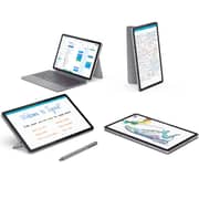 Lenovo Chromebook Duet 11M889 2-in-1 (2024) Laptop - MediaTek Kompanio 838 / 10.95inch WUXGA / 128GB SSD / 8GB RAM / Arm Mali-G57 MC3 GPU / ChromeOS / English Keyboard / Luna Grey / International Version - [83HH0001US] + Inbox Folio Stand + Folio Keyboard