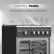 Nikai 4 Burner Gas Cooker 50x55cm Black - U3110NBFS