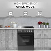 Nikai 4 Burner Gas Cooker 50x55cm Black - U3110NBFS