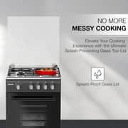 Nikai 4 Burner Gas Cooker 50x55cm Black - U3110NBFS