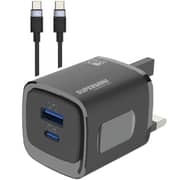 Pawa Travel Charger And Cable Black - PW-TC25CUUT-BK