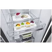 LG Side By Side InstaView Refrigerator 635L Matte Black - GC-X257CQEW