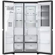 LG Side By Side InstaView Refrigerator 635L Matte Black - GC-X257CQEW