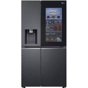 LG Side By Side InstaView Refrigerator 635L Matte Black - GC-X257CQEW
