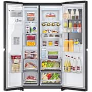 LG Side By Side InstaView Refrigerator 635L Matte Black - GC-X257CQEW