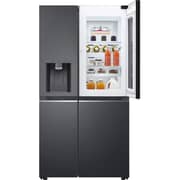LG Side By Side InstaView Refrigerator 635L Matte Black - GC-X257CQEW