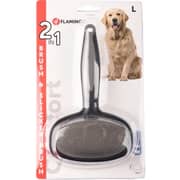 Flamingo 2-in-1 Bristle & Slicker Brush Comfort L (Pack of 1pc) - 1245783100099