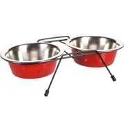 Flamingo Feeder Double Dog Bowl 800ml 16cm (Pack of 1pc) - 2017214150117