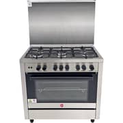 Hoover 5 Burner Gas Cooker 90x60cm Silver - HGC-G95G-RS