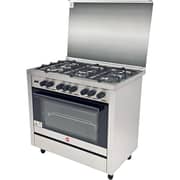 Hoover 5 Burner Gas Cooker 90x60cm Silver - HGC-G95G-RS