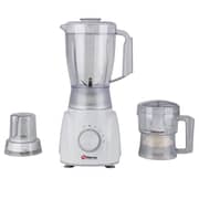 Hervy Stormy Blender 1.5L, 600W, 4 Speed, Turbo, 1 Chopper, 1 Grinder, White