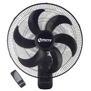 Hervy WF-001 Wall Fan 18 Inches , 75W, 6 Blades, Copper Motor, Timer, Remote Control, Black