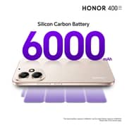 هونر 400 (256 جيجابايت، 12 جيجابايت) ثنائي الشريحة يدعم 5G لون ذهبي مع سماعات أذن لاسلكية بالكامل E6i وكَفر