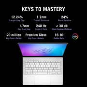 ASUS ROG Zephyrus G14 Gaming (2025) Laptop - AMD Ryzen 9-270 / 14inch 3K / 1TB SSD / 16GB RAM / 8GB NVIDIA GeForce RTX 5060 Graphics / Windows 11 Home / English Keyboard / Platinum White / International Version - [90NR0M82-M00030]
