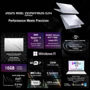 ASUS ROG Zephyrus G14 Gaming (2025) Laptop - AMD Ryzen 9-270 / 14inch 3K / 1TB SSD / 16GB RAM / 8GB NVIDIA GeForce RTX 5060 Graphics / Windows 11 Home / English Keyboard / Platinum White / International Version - [90NR0M82-M00030]
