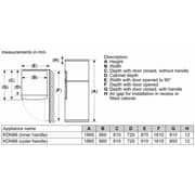 Siemens iQ500 Top Mont Refrigerator 641L Stainless Steel - KD86NHIE0M