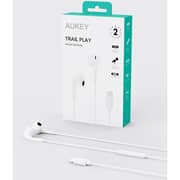 Aukey Trail Play Wired In Ear Earphones White