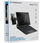 Powerology Dynaboard Wireless Keyboard Case for iPad Pro 13Inch M4 Black - PWMK13BK