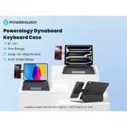 Powerology Dynaboard Wireless Keyboard Case for iPad Pro 13Inch M4 Black - PWMK13BK