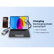 Powerology Dynaboard Wireless Keyboard Case for iPad Pro 13Inch M4 Black - PWMK13BK