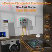 Infinyty Atlas65 Travel Adaptor Silver - Y127-Max PD65W